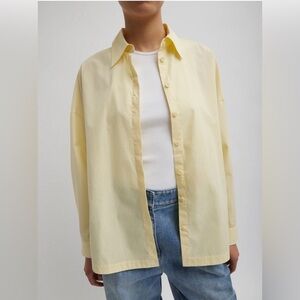 Tibi | Gabe Oversized Shirt | Size M | Lemon Ice
